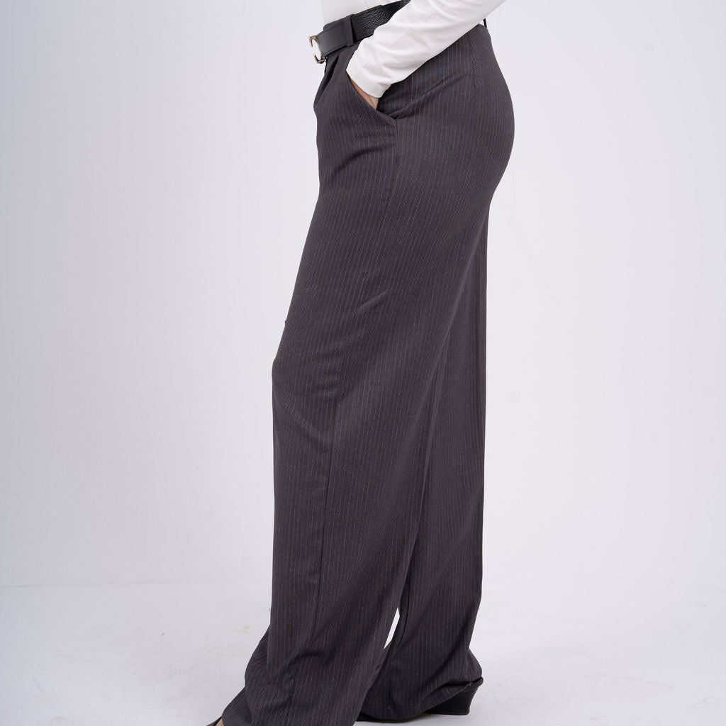 Women Grey Tailored Pants