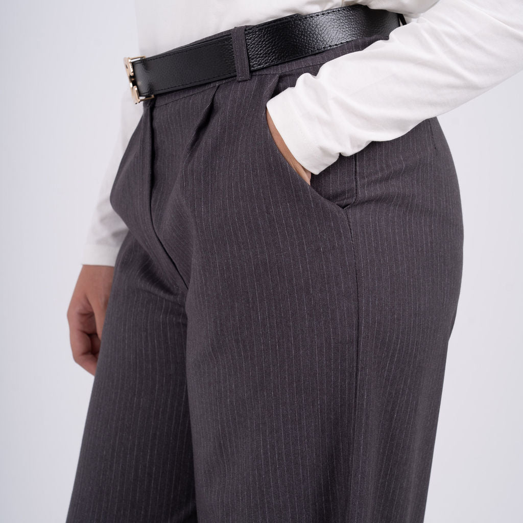 Women Grey Tailored Pants