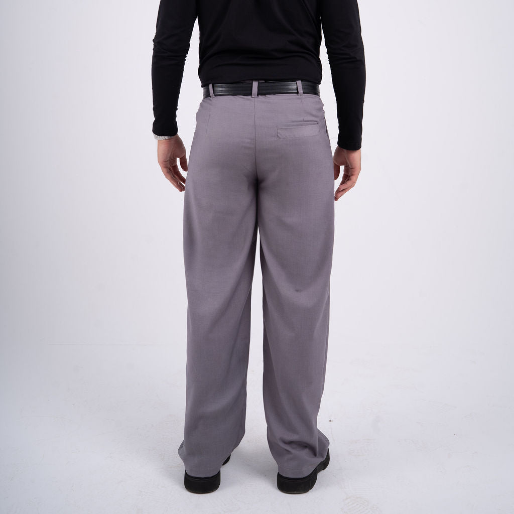 Men Grey Tailored Pants