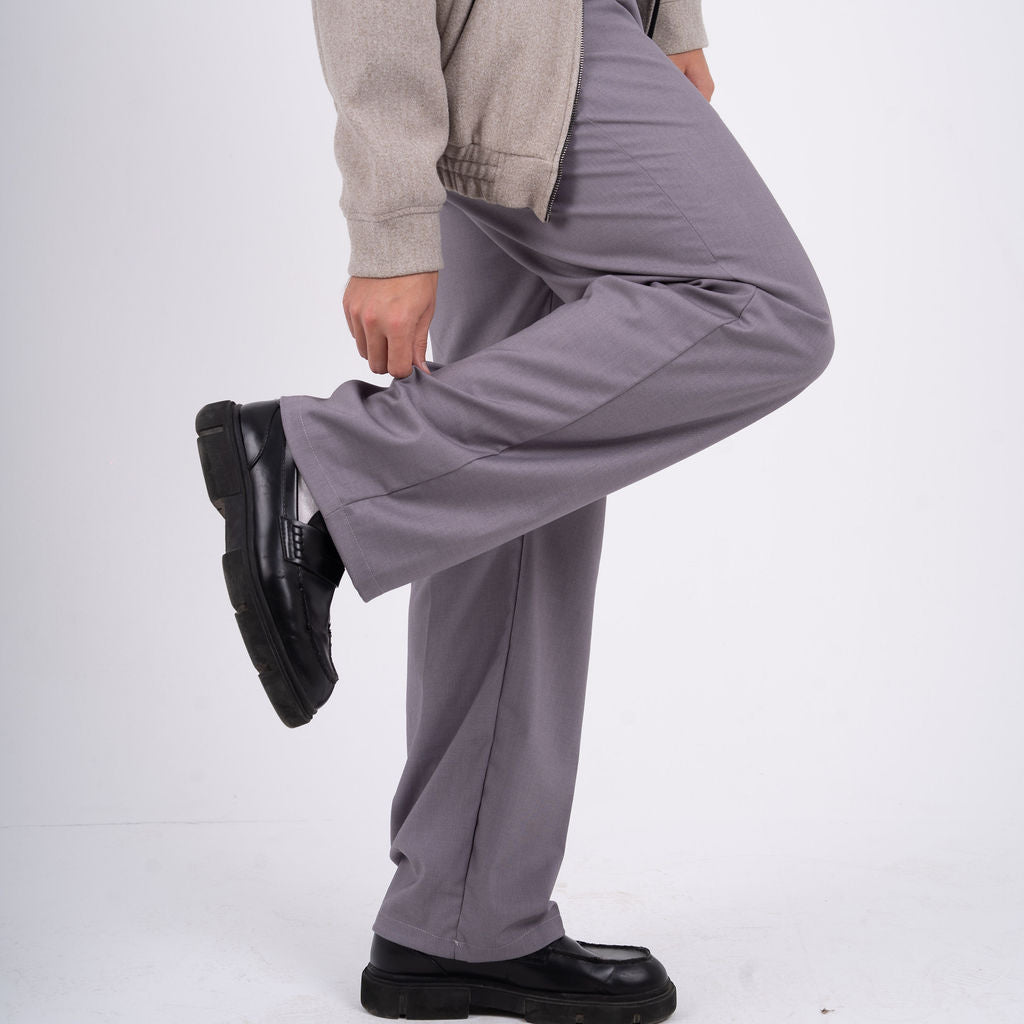 Men Grey Tailored Pants