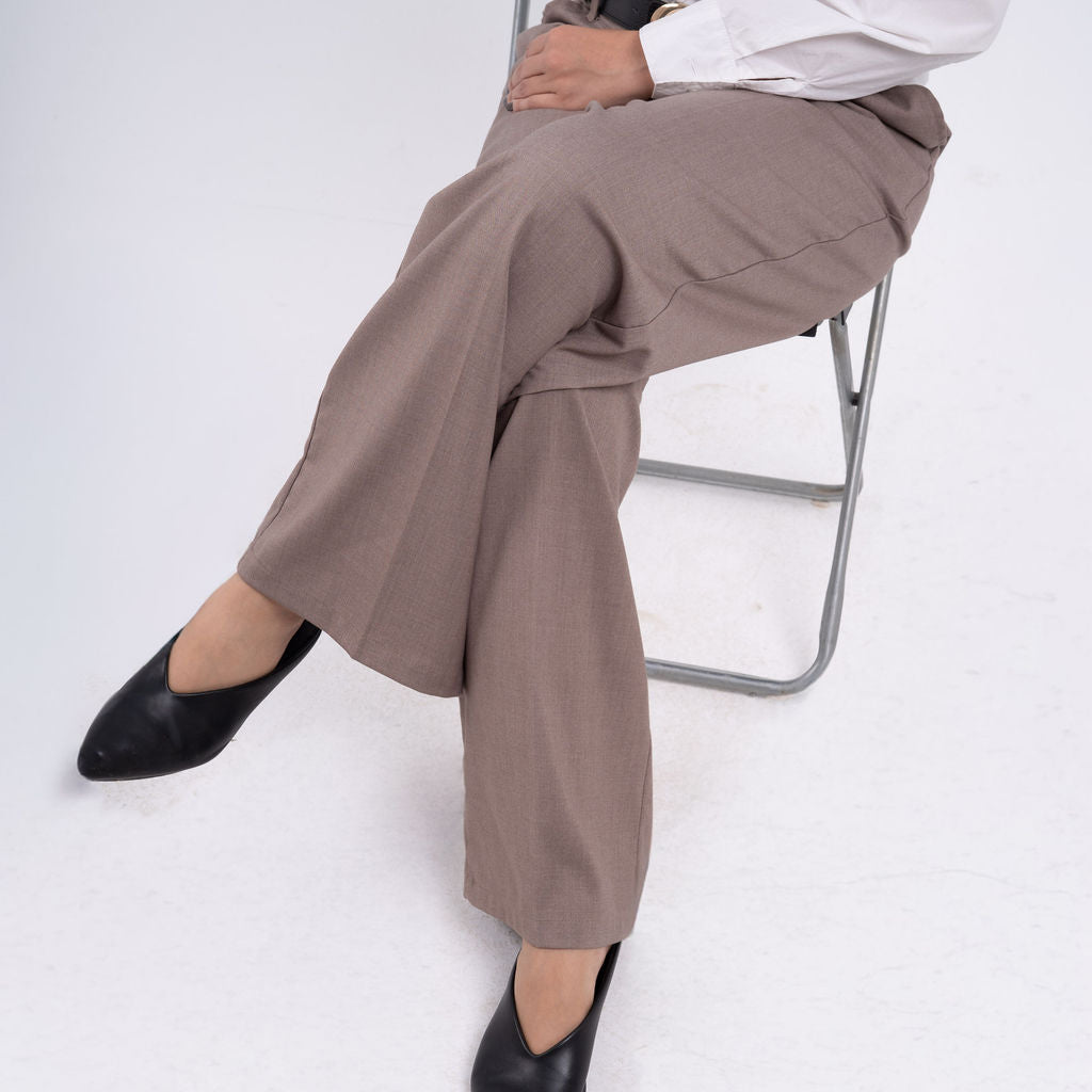 Women Baige Tailored Pants